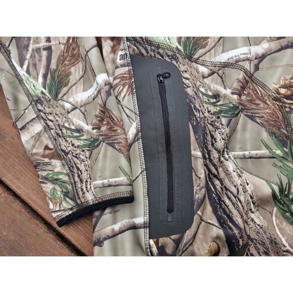 Real Tree Gander Mountain AP 1/4 Zip Pullover Men’s Size Large Camo Zip Pockets - Picture 2 of 8